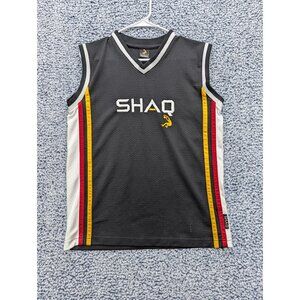 Shaq Basketball Jersey Boys LG Mesh Tank Top Athletic Sports Striped Youth Black